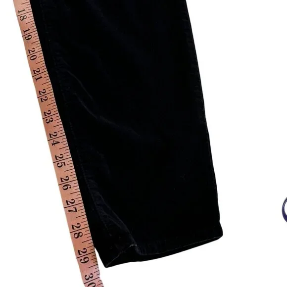 Old Navy Plus Size 20 Tall Rockstar Super Skinny Black Velvet Pants Whimsigoth - Picture 8 of 8